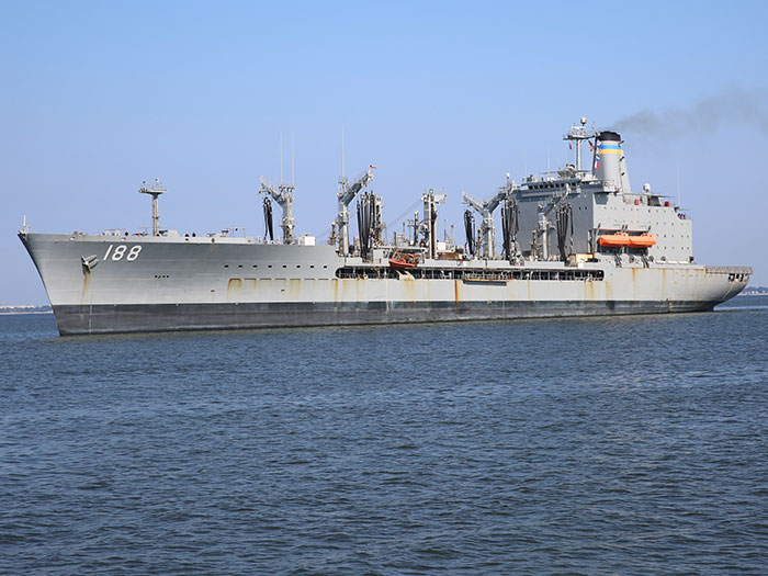ship to be drydocked at Detyens