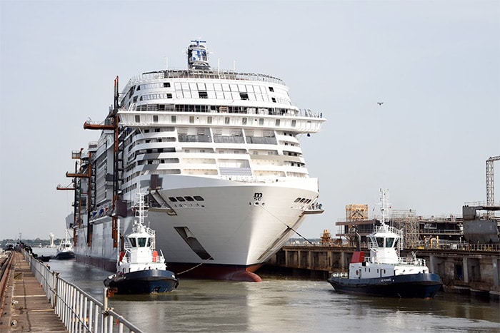 LNG fueled cruise ship floated out