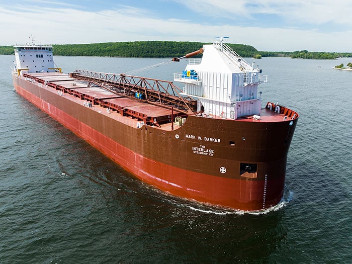 Mark W. Barker is believed to be the first ship for U.S. Great Lakes service built on the Great Lakes since 1983.