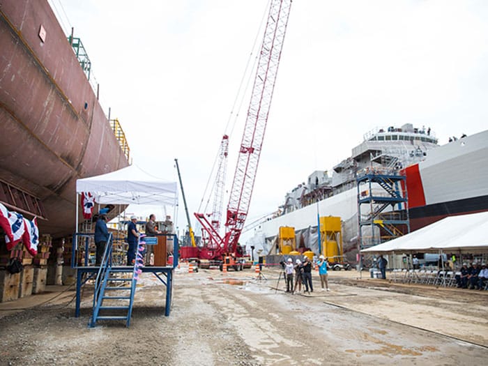 ESG group on podium at Eastern Shipbuilding