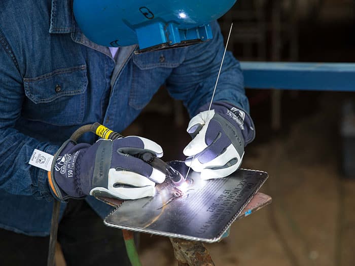 Sponsor's initials are welded onto authentication plate of offshore patro; cutter