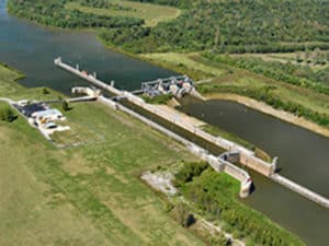 Lock closed by silt is Jerry F. Costello LOck