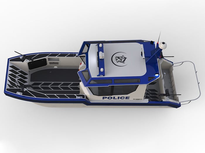 Police version of Silverback collared landing craft