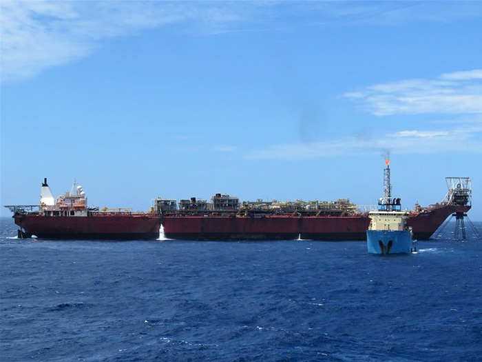 Maersk Supply Service vessel near FPSO Fluminense