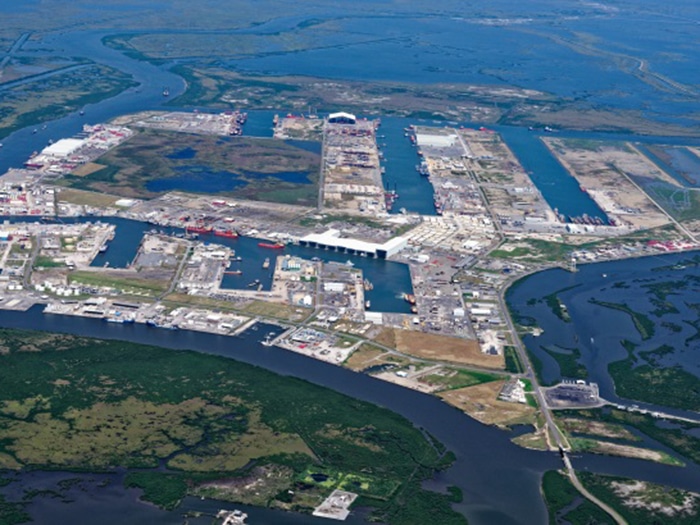 Aerial view of Port Fourchon