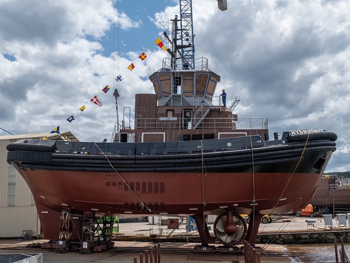 HydroTug at shipyard