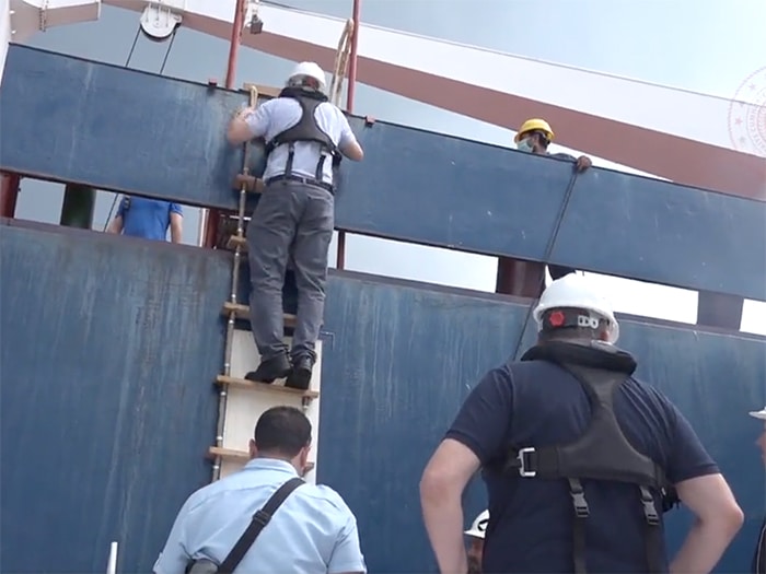 Ukraine grain ship inspection