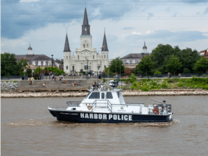 Patrol boat at Port of New Orleans