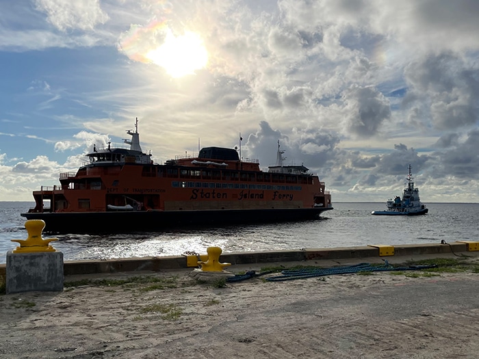 Staten Island Ferry under tow