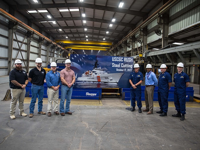 Steel cutting for (OPC) offshore patrol cutter