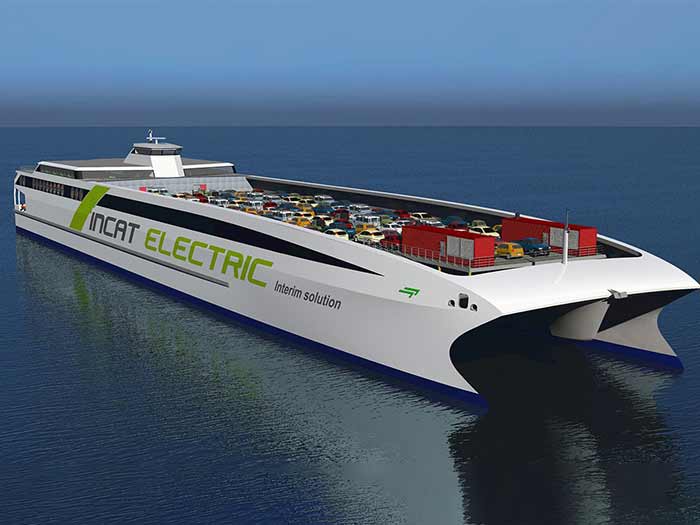 hybrid electric RoPax ferry