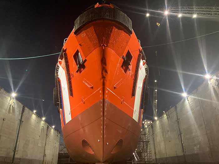 Resolve Marine response vessel Resolve Pioneer in dry dock