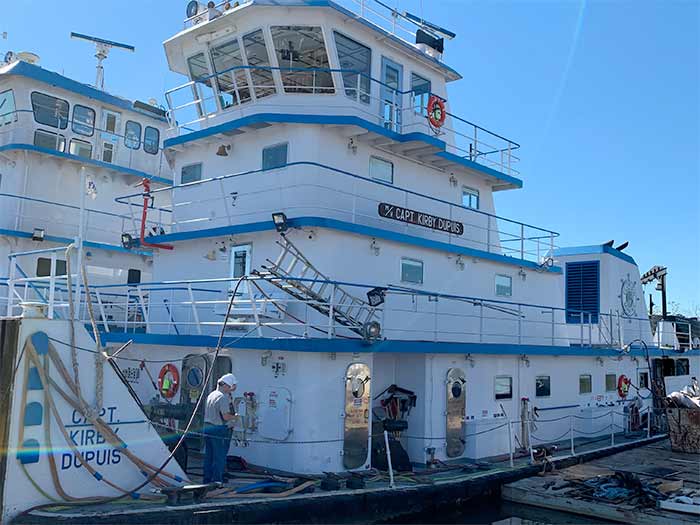 boat after engine room fire