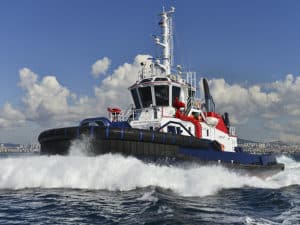 Freya of Scapa is a Sanmar Shipyards Z-drive tug