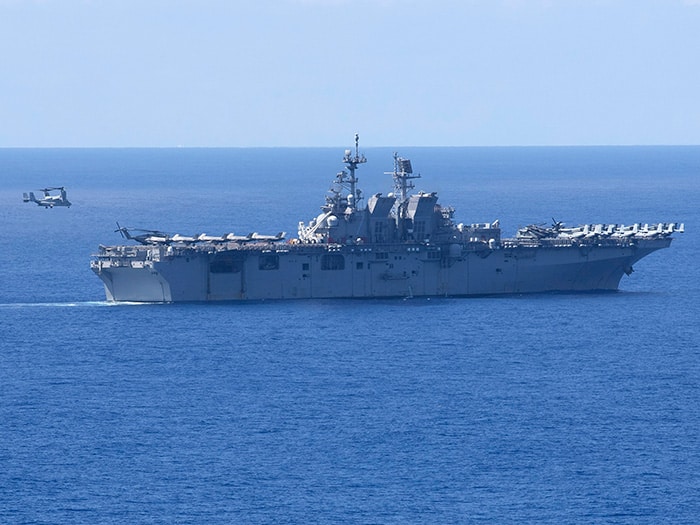 LHA 7 at sea