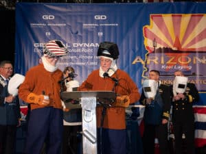 Virginia class submarine USS Arizona keel laying