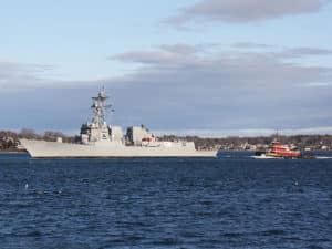 Destroyer returns to GD Bath Iron Works