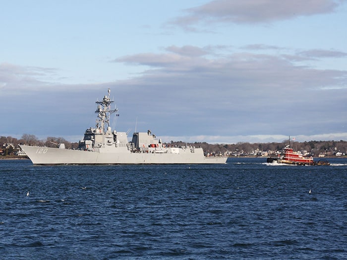 Destroyer returns to GD Bath Iron Works