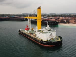 MacGregor supplied crane for this crane barge