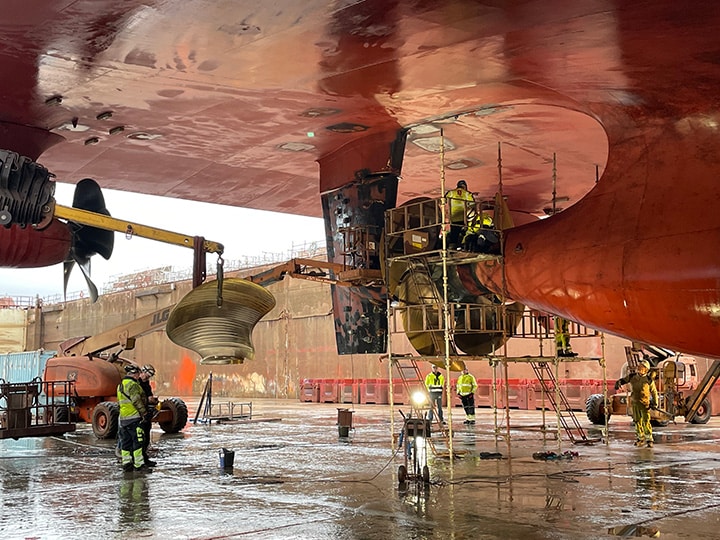 Scandlines ferry gets new propeller blade