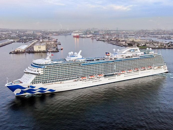 Princess Cruises ship in the Port of Los Angeles.