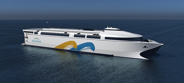 New Buquebús vessel will carry 2,100 passengers and 226 vehicles.