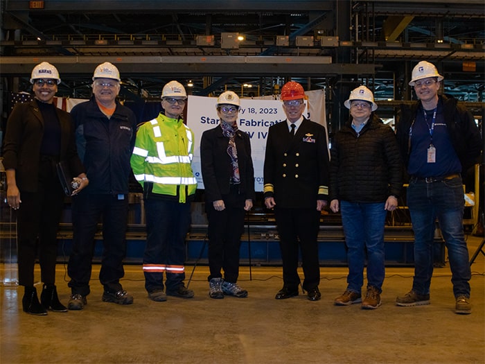 NSMV steel cutting at Philly Shipyard