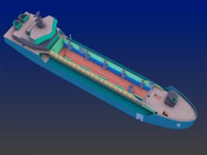 Dredge design received 3D model-based classification approval (3D MBA)