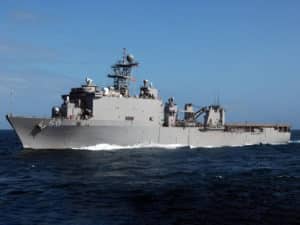 USS Carter Hall is among U.S, assets being used to collect remnants from the downed Chinese spy balloon.