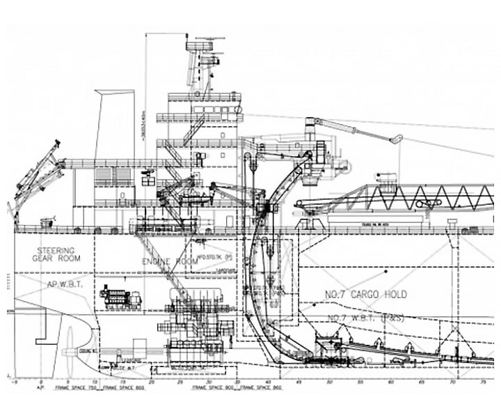 ocean self-unloader detail