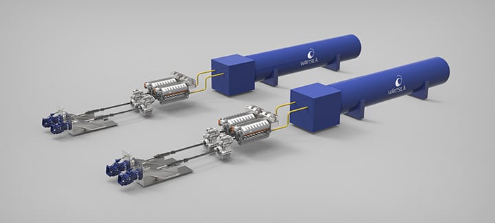 Power pack for LNG-fueled RoPax ferry