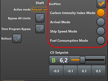 Voyage optimization system control modes