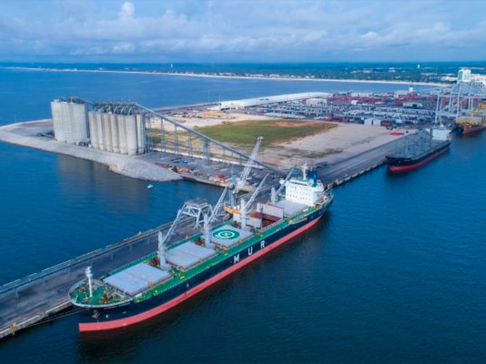 Aerial view of Port of Gulfport