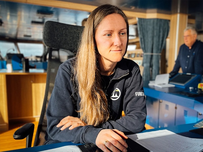 Therese Boman has become Furetank's first female captain.