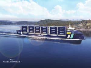 hydrogen fuel cell powered Samskip containership