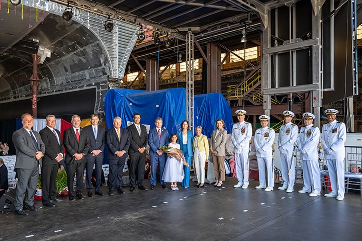 LCS 36 (USS KIngsville) christening ceremony participants