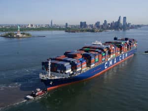 containership arriving at the Port of New York and New Jersey