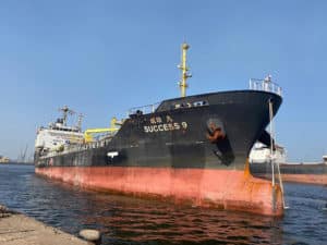 Hijacked tanker Fortune 9 seen after incident