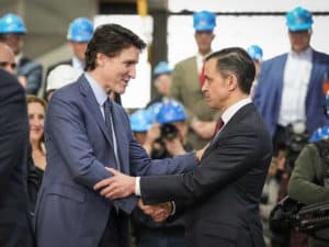 Davie Shipbuilding CEO with Canadian Prime Minister Justin Trudeua