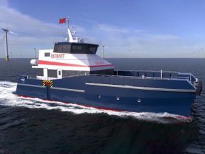 The Scania quad V8 powered 27-meter CTV will be based on a proven catamaran design by Incat Crowther