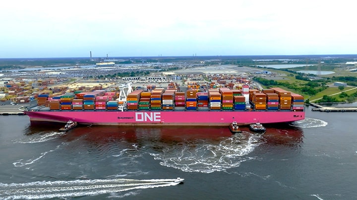 ONE Stork is the largest containership ever to call JAXPORT