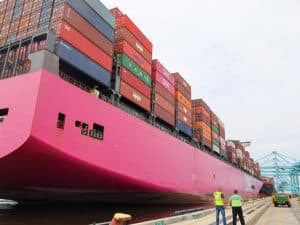 largest containership ever to call JAXPORT