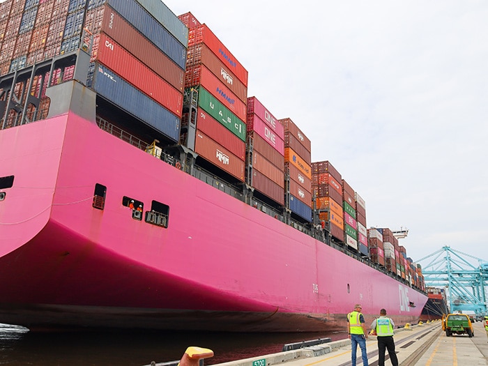 largest containership ever to call JAXPORT