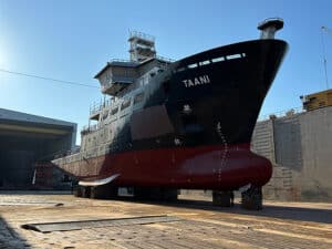 Regional Class Research Vessel (RCRV) Taani in floating dry dock