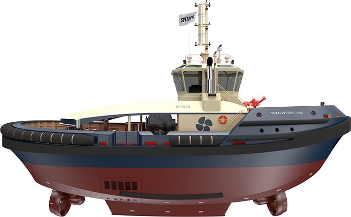 Profile view of TRAnsverse tug