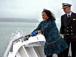 AMHS ferry Hubbard was christened in Juneau