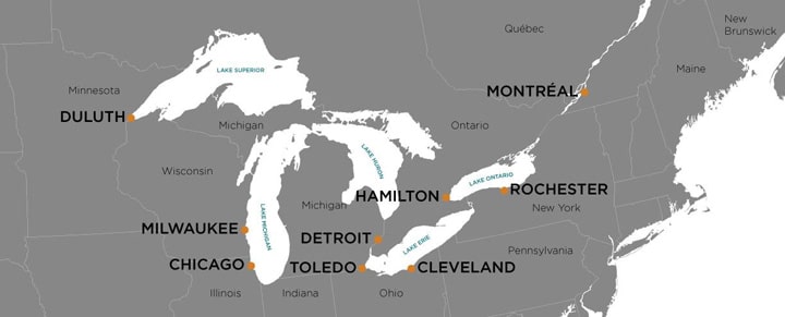 Map shows Great Lakes potential for short-sea shipping