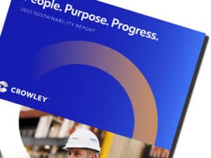 Cover of Crowley's 2022 sustainability report