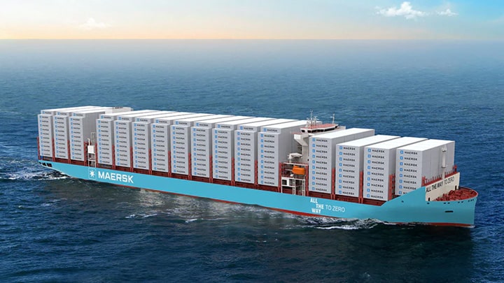 Maersk ship equipped for methanol fueling