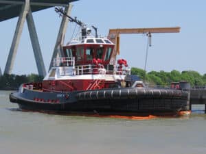 Tugboat collision resulted in major damage to tug involved
